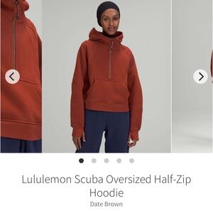 Lululemon Scuba Oversized Half-Zip Hoodie - Date Brown M/L